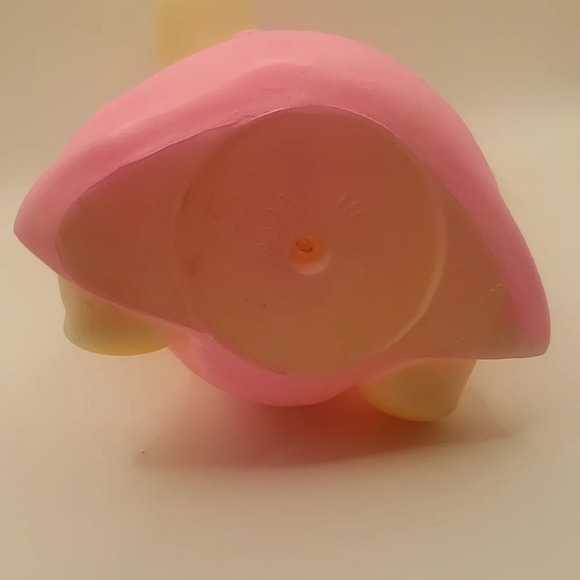 Vintage Sanitoy Rubber Pink White Elephant Squeaker Toy, 7 5/8" - Picture 3 of 7